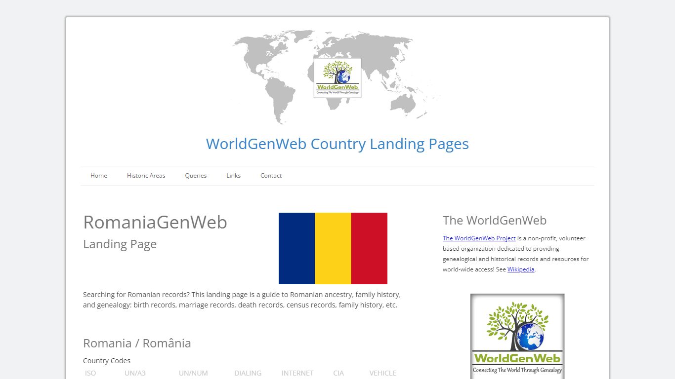 Romania Genealogy / RomaniaGenWeb - WorldGenWeb Project